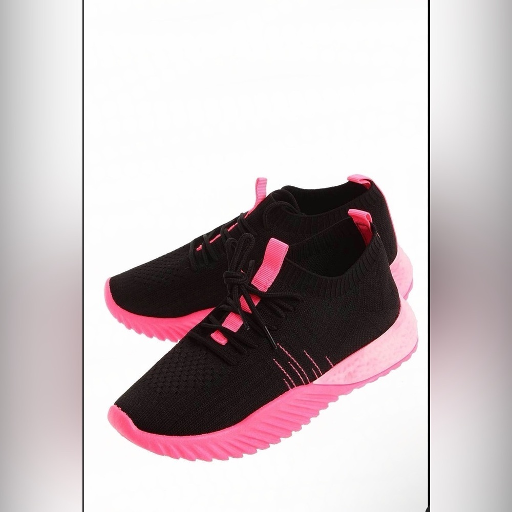 ACX Black and Pink Women's Knit Comfortable Sneakers size 8